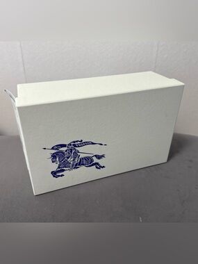 Burberry White Box with Navy Knight Logo
